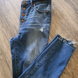 Madewell Button Fly 10" High Rise Skinny Jeans
